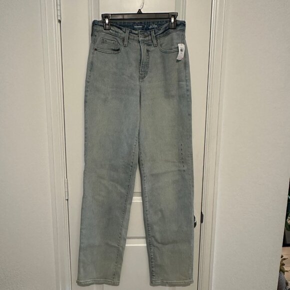 Old Navy Womens High-Rise O.G. Loose Jeans 6 Tall Light Wash Denim - Picture 1 of 7